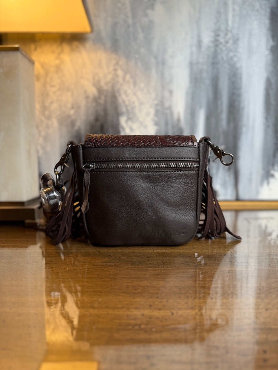 Bohemian Leather Elegance Crossbody Bag