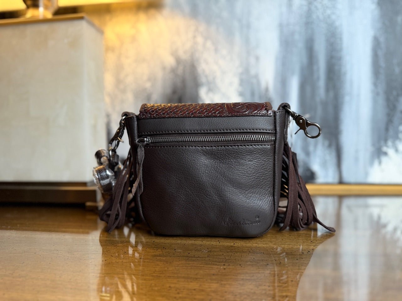 Bohemian Leather Elegance Crossbody Bag