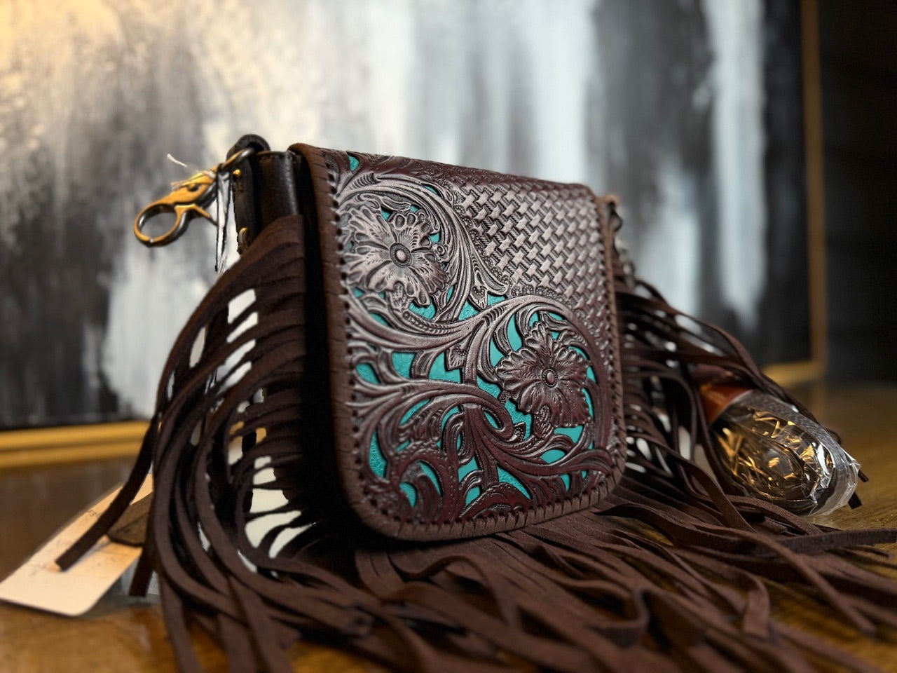 Bohemian Leather Elegance Crossbody Bag