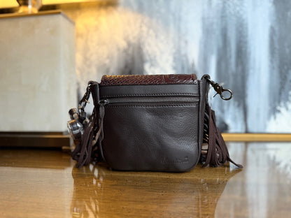 Bohemian Leather Elegance Crossbody Bag