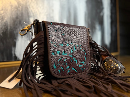 Bohemian Leather Elegance Crossbody Bag